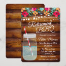Search for retirement barbeque invitations Rustic