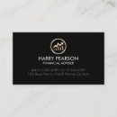 Search for financial advisor business cards Money