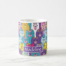 Search for cute cartoon cat coffee mugs Illustration