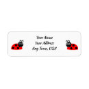 Search for bug return address labels Lady bugs