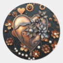 Search for copper metallic stickers Heart