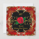 Search for red and gold 60th birthday invitations Roses