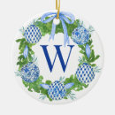 Search for blue and white chinoiserie christmas tree decorations Grandmillenial