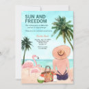 Search for flamingo beach party invitations Flamingos