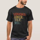 Search for legend since 1971 tshirts Old