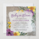 Search for purple and yellow baby shower invitations Rustic country