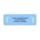 Search for baby footprint return address labels Newborn