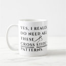 Search for cross stitch pattern mugs Embroidery