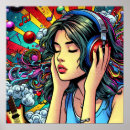 Search for listen music posters Listening to music