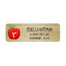 Search for red apple return address labels Autumn