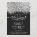 Search for silver glitter bridal shower invitations Sparkly sparkles