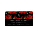 Search for monogram circle return address labels Black