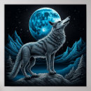 Search for blue wolf posters Black