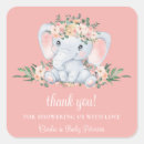 Search for pink elephant baby shower stickers Safari