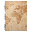 Search for old world map notebooks Vintage