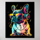 Search for dog with headphones posters Bulldog