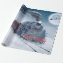 Search for holiday train wrapping paper White