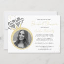 Search for diamond ring bridal shower invitations Pink