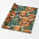 Search for highland cow christmas wrapping paper Pattern