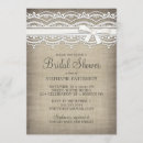 Search for linen bridal shower invitations Rustic
