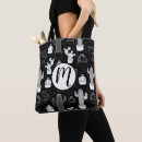 Search for cactus tote bags Black and white