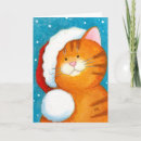 Search for orange tabby cat christmas cards Xmas