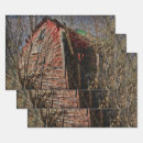 Search for red barn wrapping paper Farmhouse