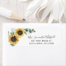 Search for simple floral return address labels Sunflower