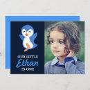 Search for penguin boy birthday invitations Boys