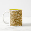 Search for golden design mugs Golden floral pattern