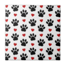 Search for red and black tiles Animal paws