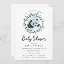Search for panda baby shower invitations Watercolor