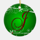 Search for initial j christmas tree decorations Holly