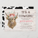 Search for highland cow baby girl shower invitations Rustic