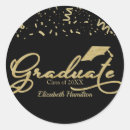 Search for gold foil black stickers Grad party