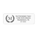 Search for black monogram return address labels Monogrammed initial