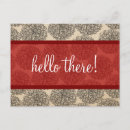 Search for red floral pattern postcards Girly