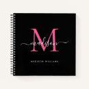 Search for pink and black notebooks Monogrammed
