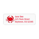 Search for red crab return address labels Beach