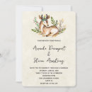 Search for deer antler wedding invitations Watercolor