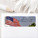 Search for usa flag return address labels Red white and blue