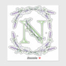 Search for monogram letter n stickers Botanical