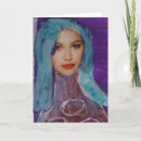 Search for blue hair cards Lady
