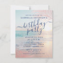 Search for waves birthday invitations Beach