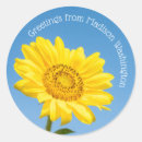 Search for sunflower round stickers Garden