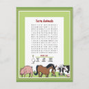 Search for words of postcards Animals