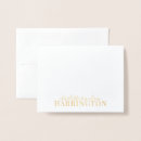 Search for blank note cards Gold foil