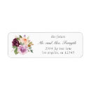 Search for rose bouquet return address labels Watercolor