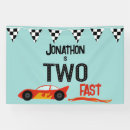 Search for cars birthday banners Two fast