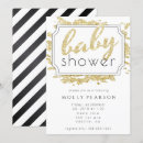 Search for glam baby shower invitations Gold glitter